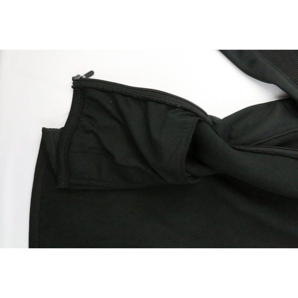 Chaps Mens Black Textured Knit Softshell Full Zip Jacket Size M Embroidered Flag - Picture 12 of 16